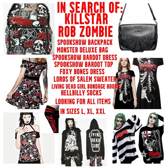 Killstar Pants - IN SEARCH OF :Killstar Rob Zombie collection L/XL/XXL